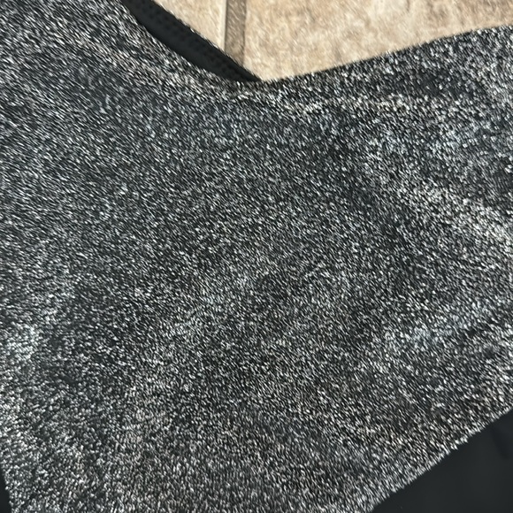 NWT Pink Victorias Secret black silver metallic high rise bikini swim bottoms M - Picture 4 of 8